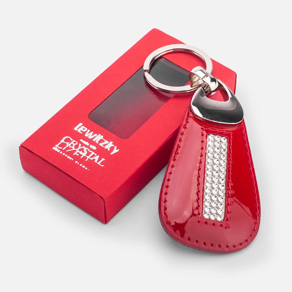 Lewitzky Piros Swarovski® Kristályokkal Díszített Kulcstartó és Táskadísz