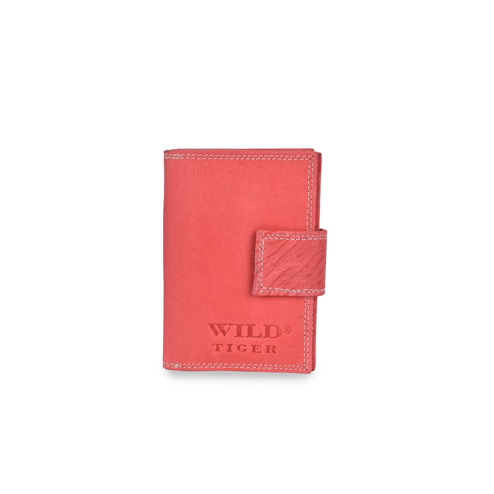 Wild Tiger Piros Unisex Valódi Bőr Pénztárca
