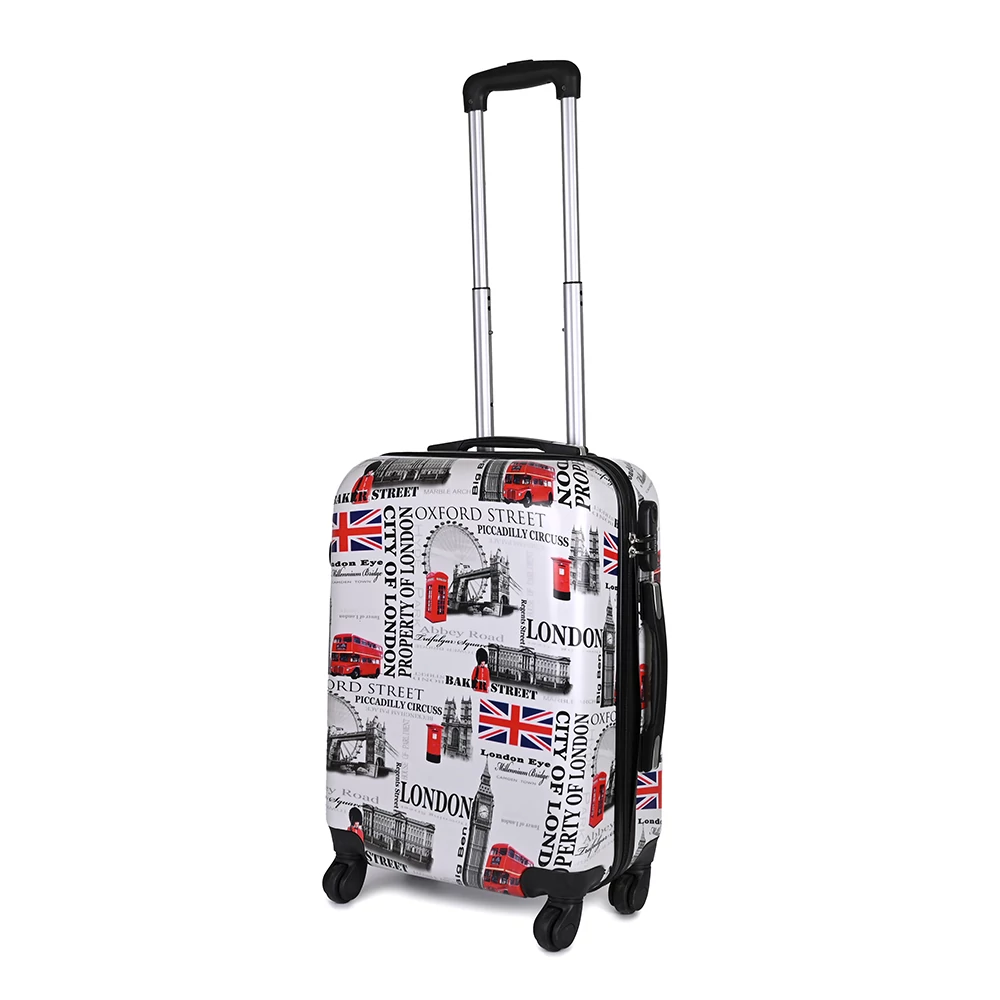 London Mintás Ormi Wizzair Méretű Kemény Kabinbőrönd (55x36x22cm)