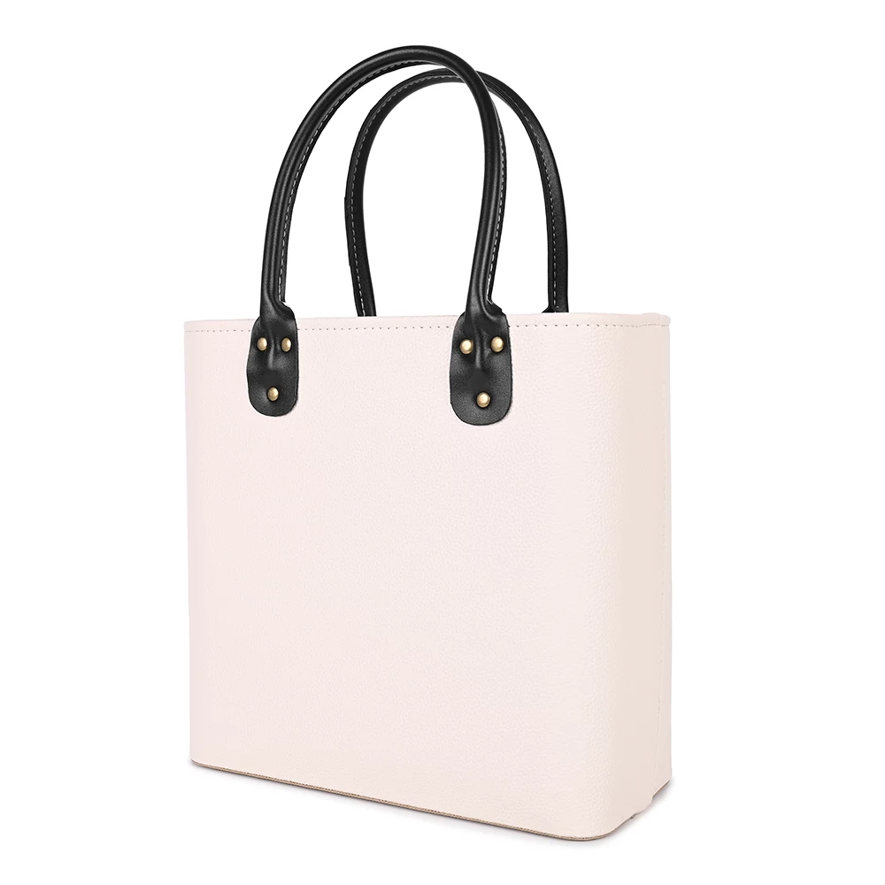 Bézs-Fekete Kis Méretű Shopper Táska