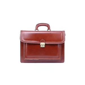 BESTY Unisex Barna Valódi Bőr Aktatáska