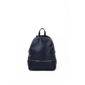 Besty Valódi Bőr Sötétkék Közepes Méretű Női Hátizsák