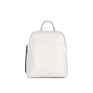 Bézs női valódi bőr hátitáska 