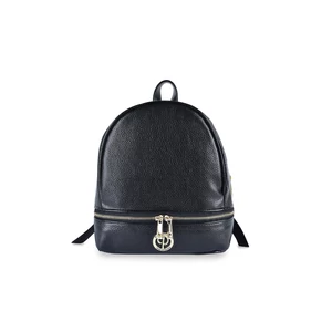 Prestige Fekete Fényes Rostbőr Női Hátitáska