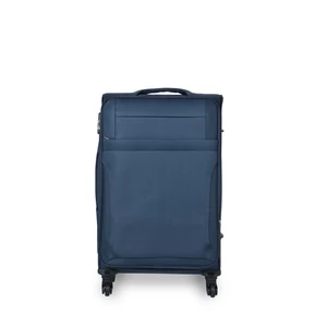 Kék Színű Puha Nagy Méretű Bőrönd