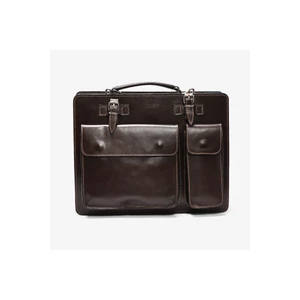 Besty Sötétbarna Színű Valódi Bőr Uniszex Aktatáska