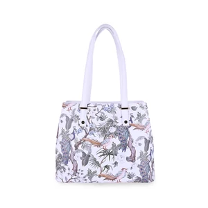 Fehér Madár Mintás Valódi Bőr Borse In Pelle Női Válltáska