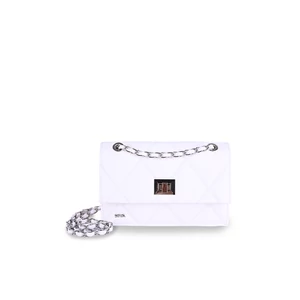 Diva Fehér Színű Rostbőr Női Oldal és Válltáska