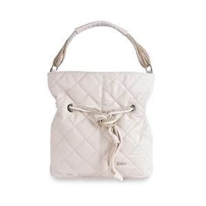 Zellia Bézs Női Rostbőr Steppelt Válltáska