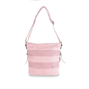 Rózsaszín Csíkos Műbőr Oldaltáska