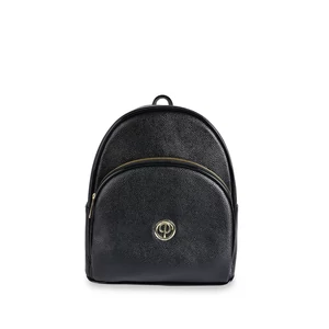 Prestige Fekete Fényes Rostbőr Női Hátitáska