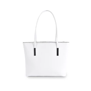 Fehér Nagy Méretű Virágos Műbőr Válltáska