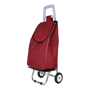 Bordó Alumínium Vázas Bevásárlókocsi