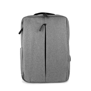 Szürke Poliészter Hátitáska Laptoptartóval