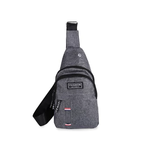 Szürke Poliészter Férfi Oldaltáska