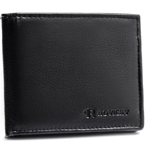 Rovicky Fekete Valódi Bőr Férfi Pénztárca