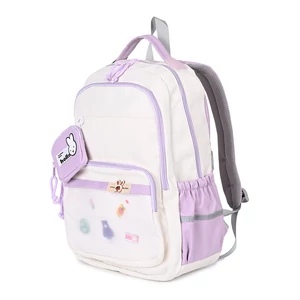 Fehér-Lila Mintás Hátizsák