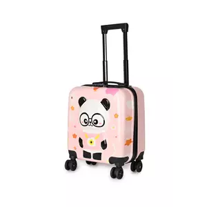 D&B Rózsaszín Panda Mintás Gyerek Mini Bőrönd