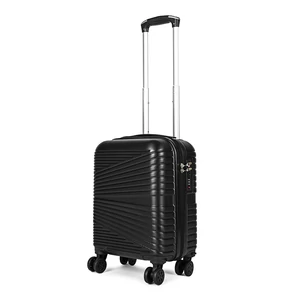 Fekete Wizzair Méretű Négykerekű Csendes Kabinbőrönd (40x30x20)