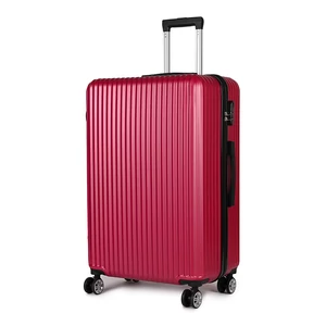 JoLank Bordó Nagy Méretű Csendes Négykerekű Bőrönd