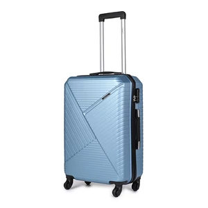 Leonardo Da Vinci Világoskék Közepes Méretű Négykerekű Csendes Bőrönd