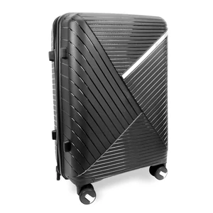 Zellia Fekete Kis Méretű Négykerekű Kemény Falú Bőrönd