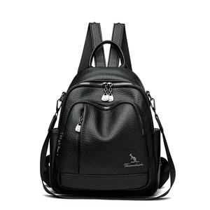 Fekete Női Műbőr Hátizsák