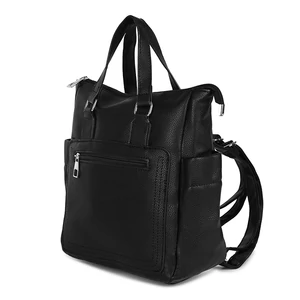 Fekete Műbőr Kézi- és Hátitáska