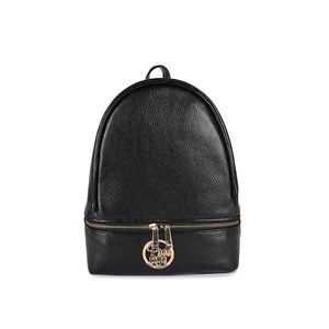 Prestige Fekete Műbőr Női Hátizsák