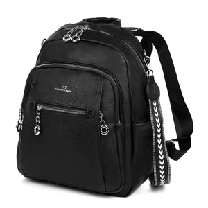 Fekete Műbőr Női Hátitáska