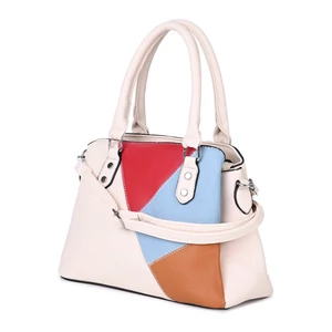Bézs Színes Mintás Műbőr Női Kézitáska
