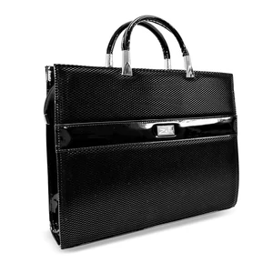 Zellia Fekete Mintás Nagy Méretű Kézitáska