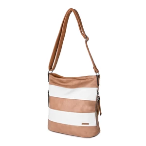 Barack-Fehér Csíkos Női Oldaltáska