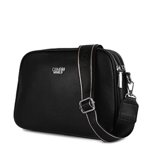 Coveri Fekete Műbőr Oldaltáska