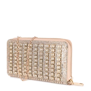 Arany Színű Strasszköves Nagy Méretű Női Pénztárca
