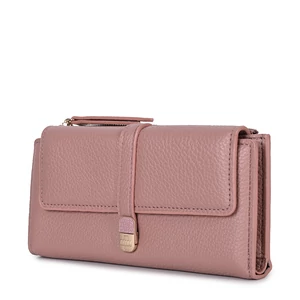 Rózsaszín Műbőr Nagy Méretű Női Pénztárca