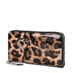 Fekete Ocelot Mintás Lakkozott Pénztárca