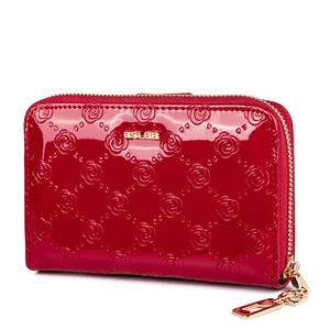 Piros Lakkozott Mintás Közepes Méretű Női Pénztárca
