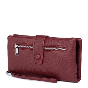 Bordó Műbőr Nagy Méretű Női Pénztárca