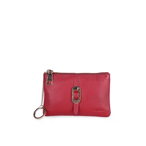 Bellugio Piros Valódi Bőr Egyrekeszes Pénztárca