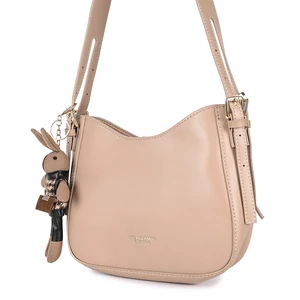 Bézs Kis Méretű Válltáska Táskadísszel