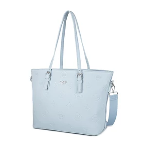 Coveri World Világoskék Nyomott Mintás Nagy Méretű Válltáska