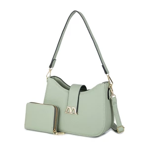 Zöld Kis Méretű Kézitáska Pénztárcával