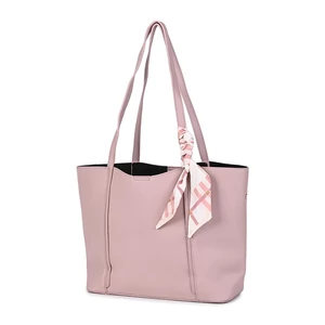 Rózsaszín Műbőr Női Válltáska Kendővel