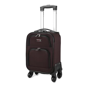 JoLank Kávébarna Puha Falú Kabinbőrönd (38x29x20)