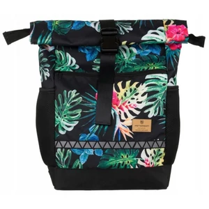 Peterson Fekete-Színes Növény Mintás Hátitáska