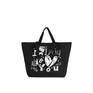 Fekete Feliratos Vászontáska