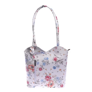 Besty Valódi Bőr  Virágos Válltáska/Hátizsák