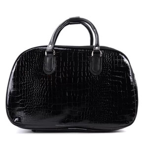 Besty Nagy Méretű Fekete Lakk Utazótáska