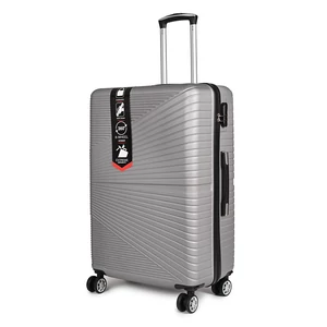 Ezüst Nagy Méretű Extra Csendes Négykerekű Bőrönd